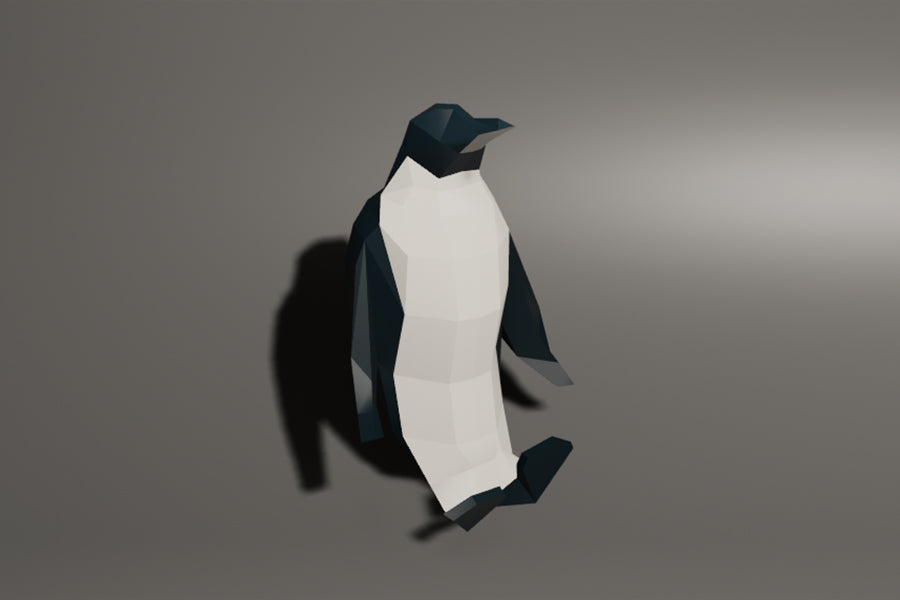 Low polygon penguin sit animation – d.fab
